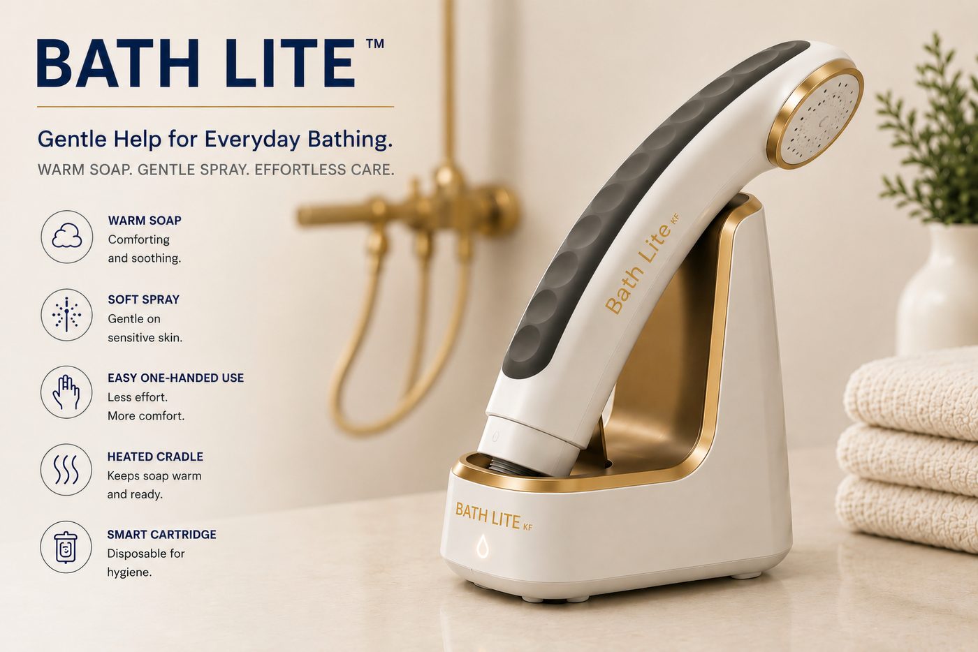 Bath Lite™ — the complete bathing device